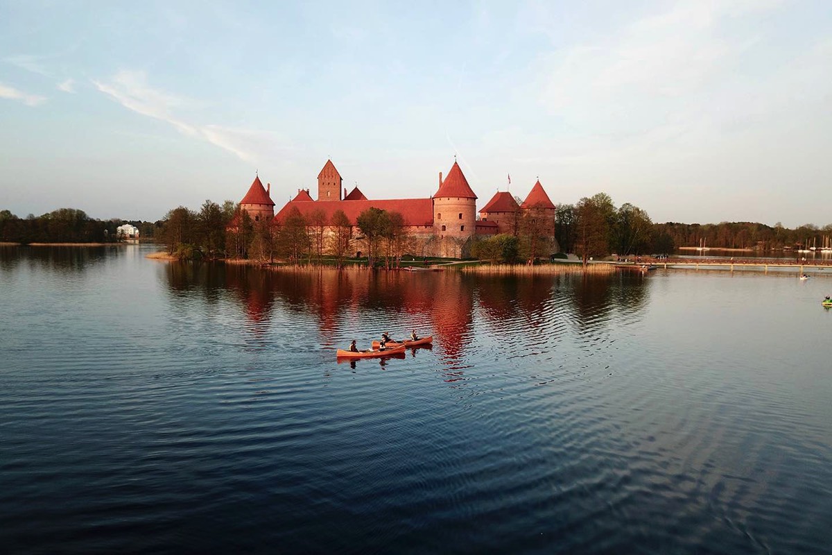 Trakai Castle during canoe tour