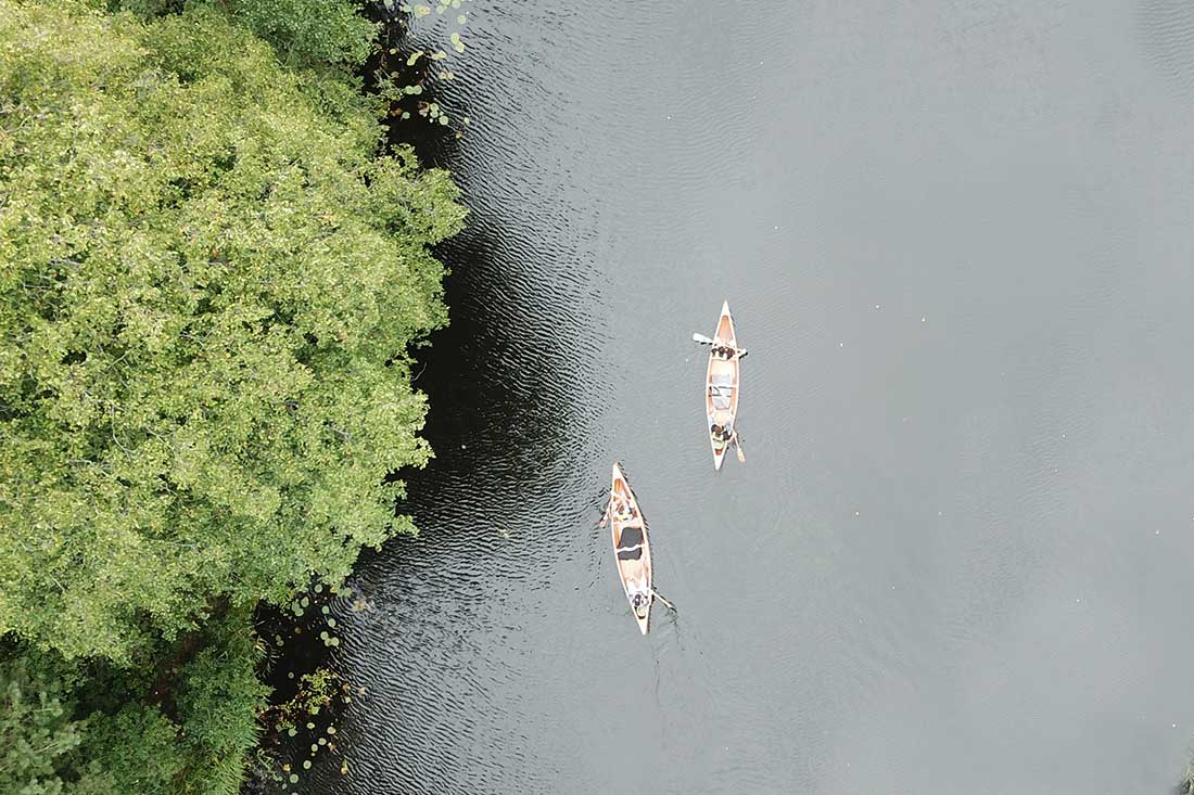 Canoes from the drone